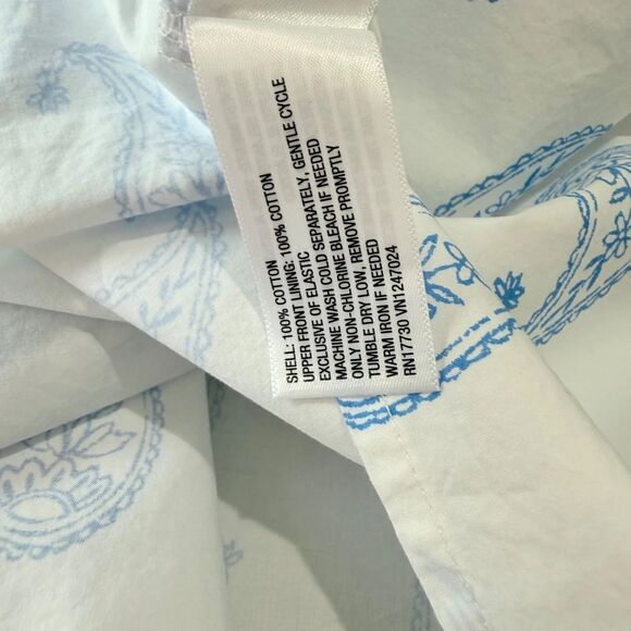 NWOT Universal Thread White Halter Dress Blue Paisley Print Summer Maxi - Picture 6 of 6